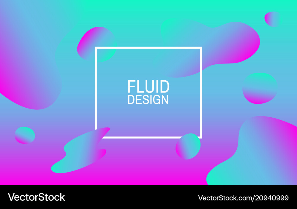 Fluid Bubbles Abstract Background Vector Image