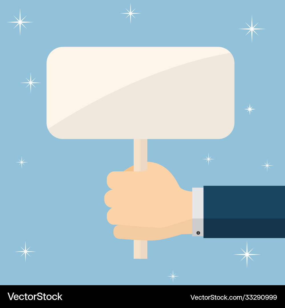 Hand with a sign Hand with a sign vector image