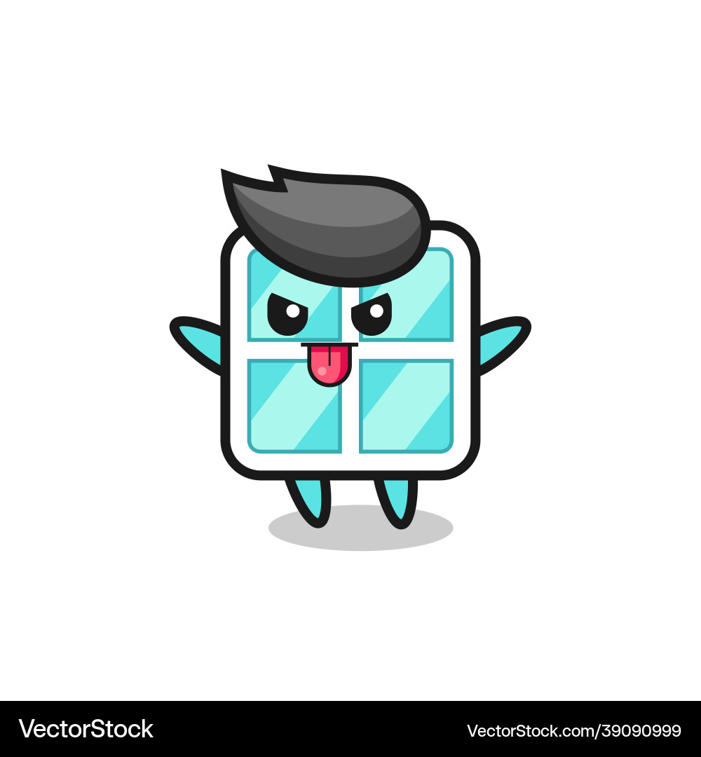 Naughty window character in mocking pose Naughty window character in mocking pose vector image