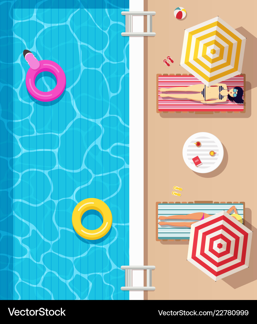 Pool mit klarem Wasser Pool mit klarem Wasser vektorbild