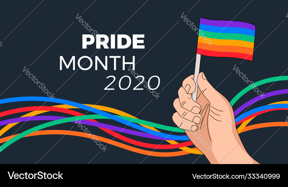 Pride Monat Parade Hintergrund - Regenbogen Flagge Pride Monat Parade Hintergrund - Regenbogen Flagge vektorbild