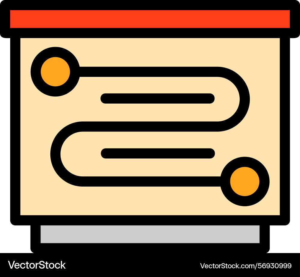 Roadmap line filled style icon design Vector Image