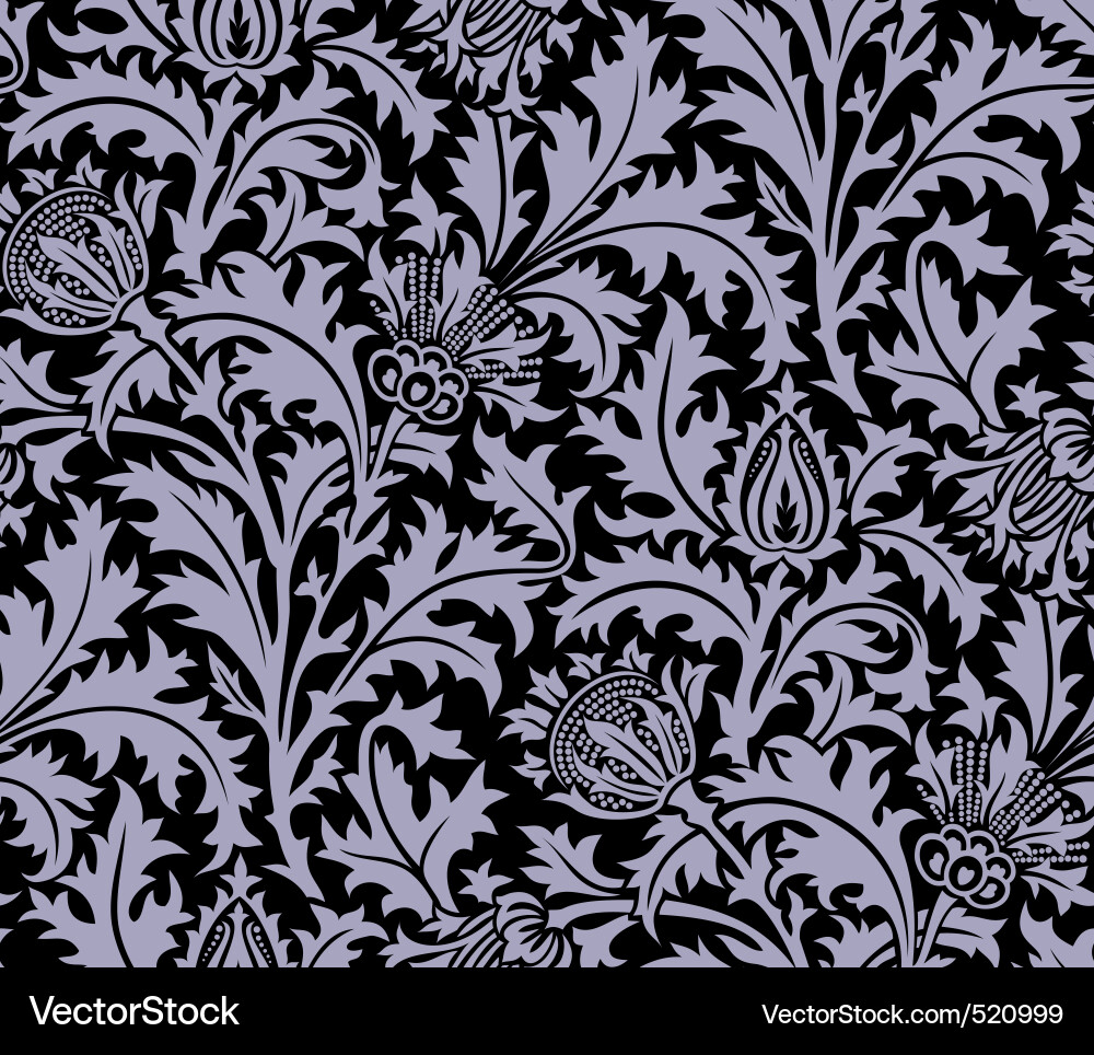 Seamless damask pattern vector image