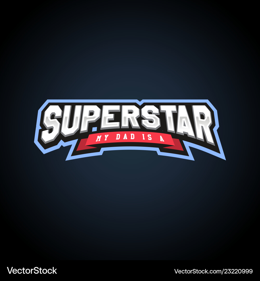 Superstar power full typography t-shirt graphics – Free Vector | VectorStock, image size:1000x1080