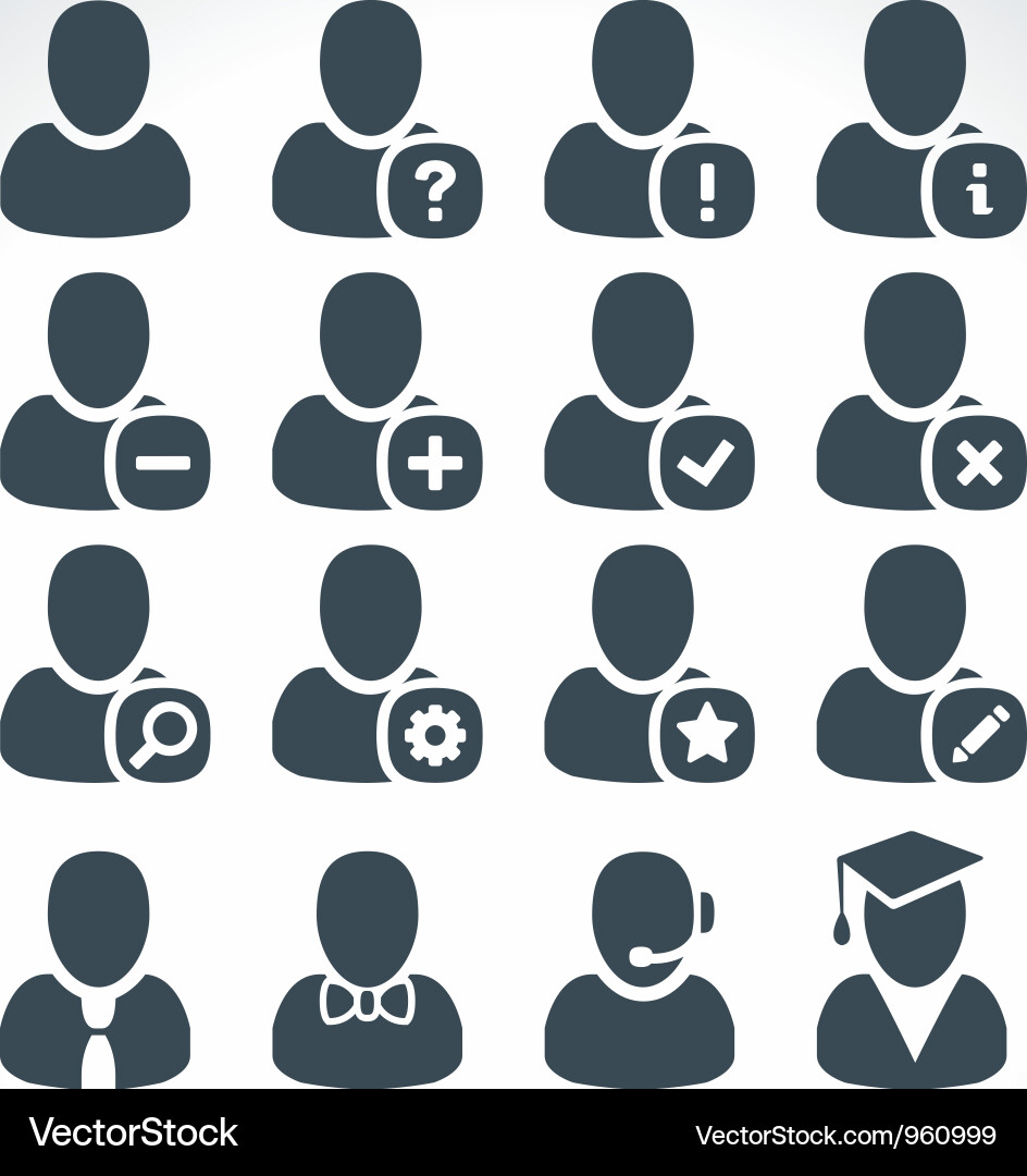 User Interface Icons - People & Web Vector Image