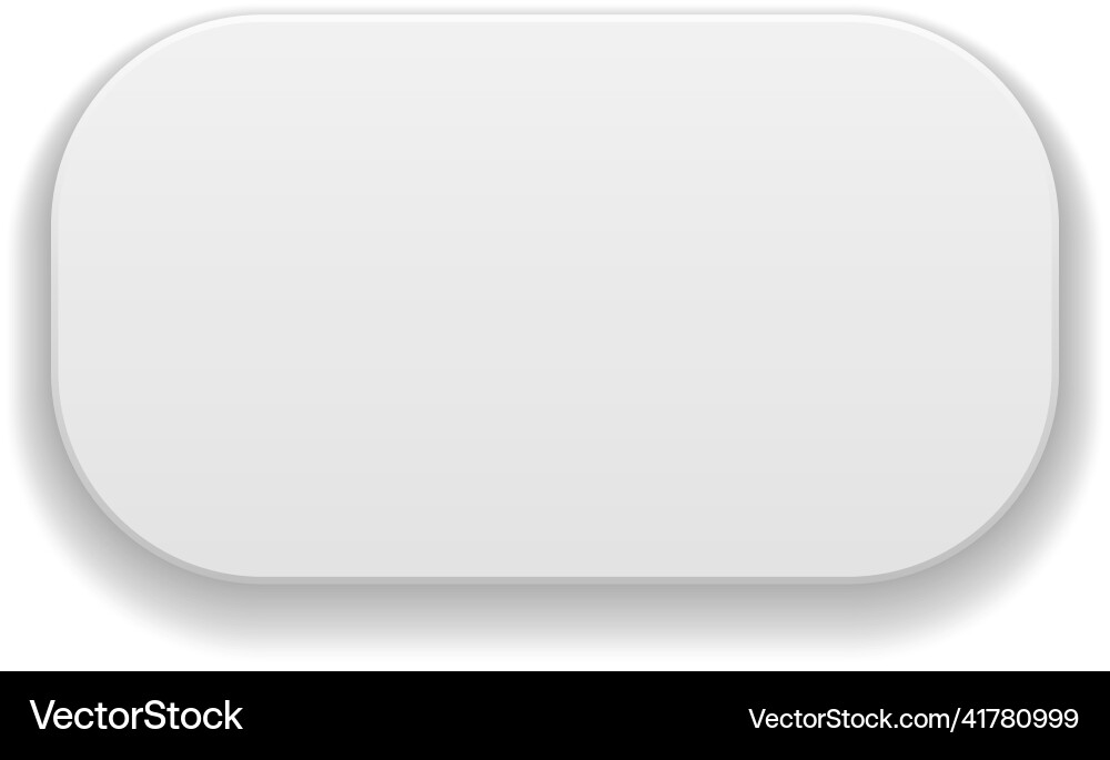 White Rounded Button with Shadow vector image