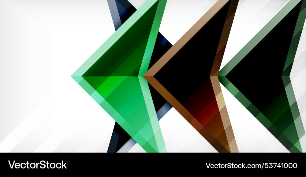 Abstract background color triangles and arrows Vector Image