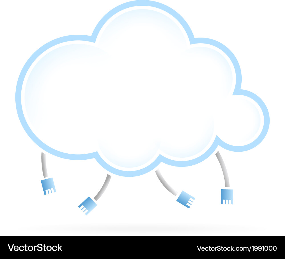 Cloud computing icon vector image