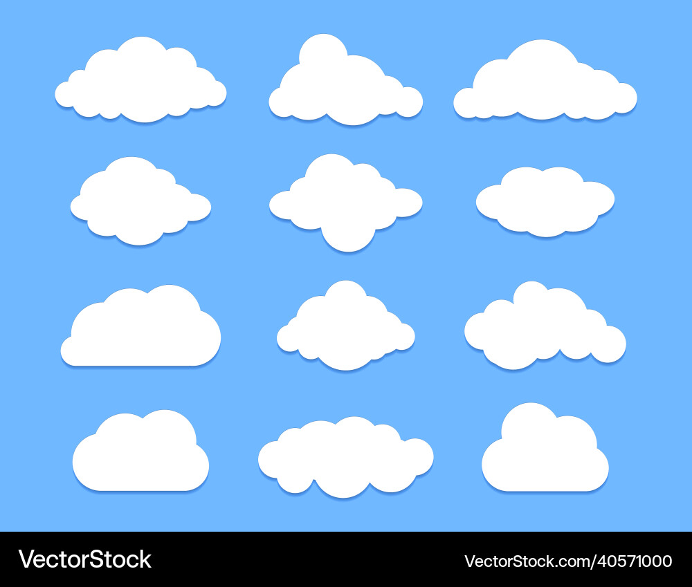 Cloud graphic shapes data design element Cloud graphic shapes data design element vector image