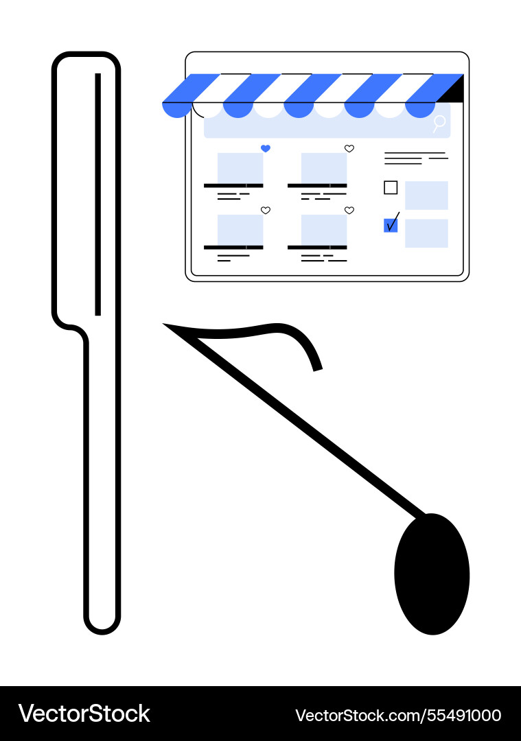 E-commerce interface with shopping cart loading vector image