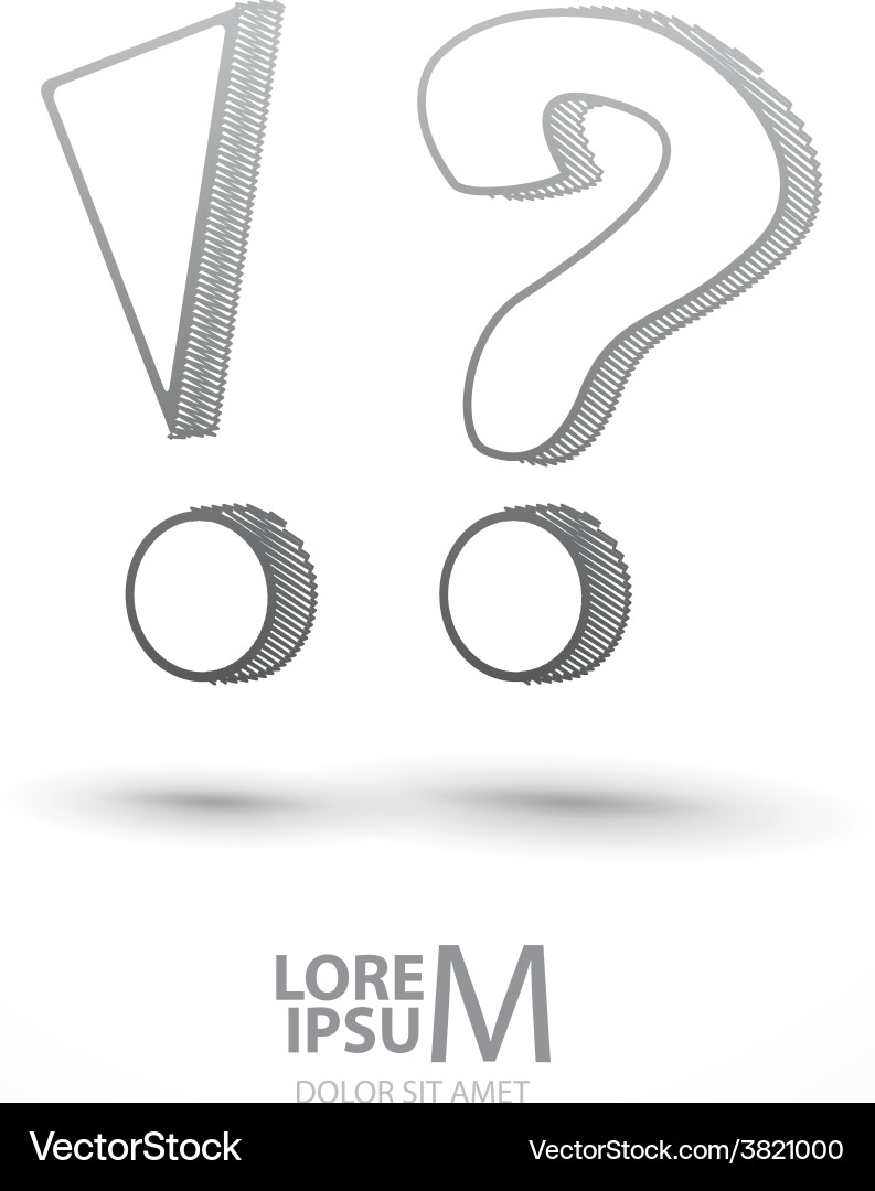 Exclamation and question mark vector image