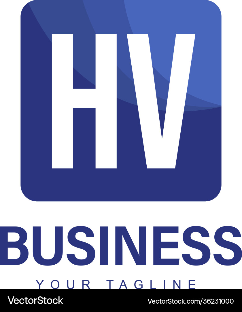 Hv initial a logo design with abstract style Vector Image