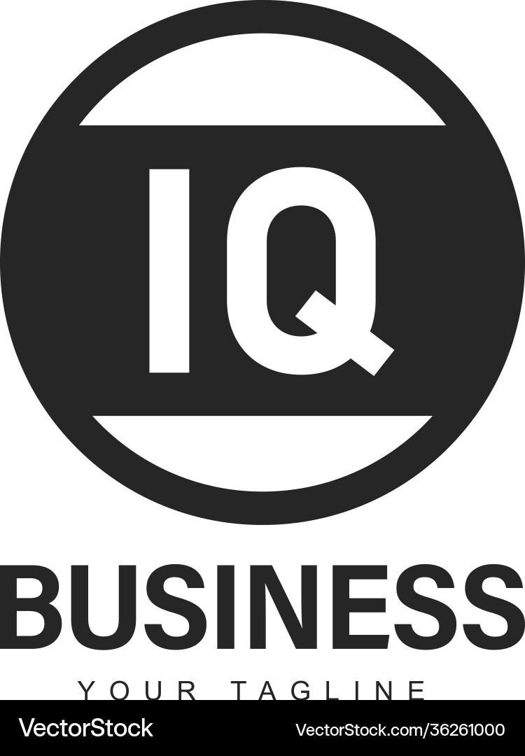 Iq initial a logo design with abstract style Iq initial a logo design with abstract style Vector Image