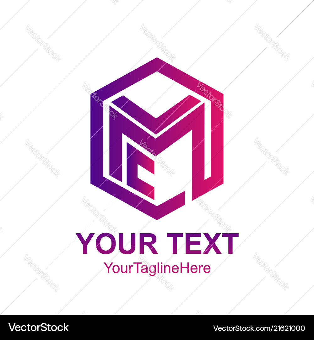 LMC Initial Logo - Colorful Cube vector image