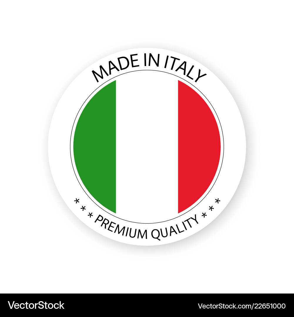 Modern made in italy label italian sticker Modern made in italy label italian sticker vektorbild