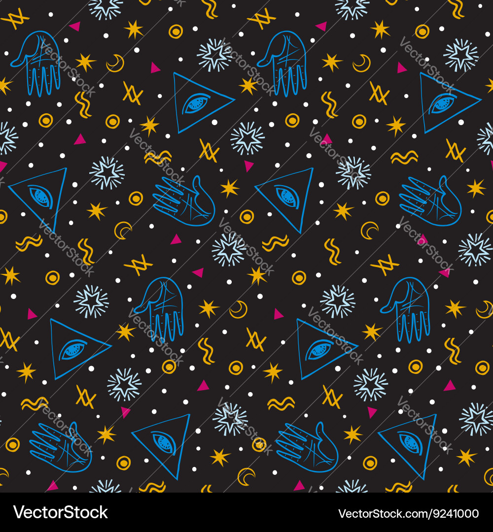 Mystic Alchemy Pattern vector image