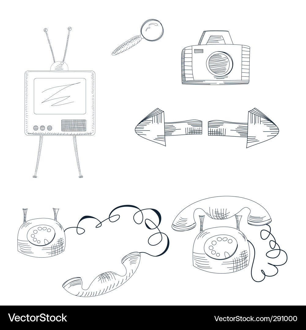 Retro Web Icon Collection vector image
