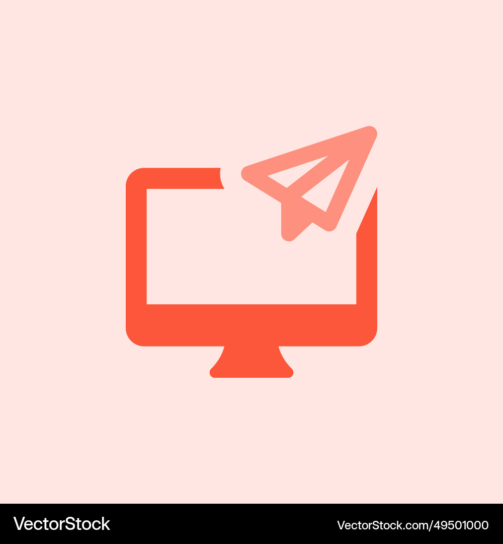 Sending or sharing file data via computer Vector Image