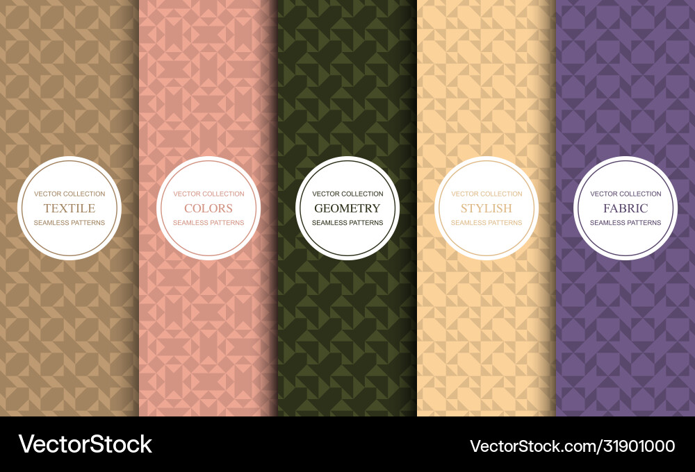 Set seamless colorful patterns Set seamless colorful patterns vector image
