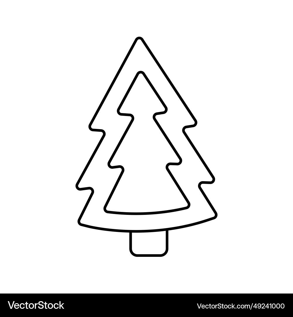 Spruce in doodle style Vector Image
