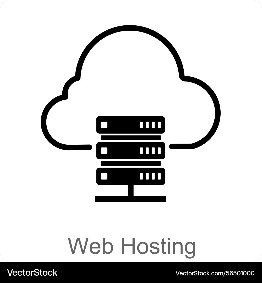 Web hosting icon concept Vector Image