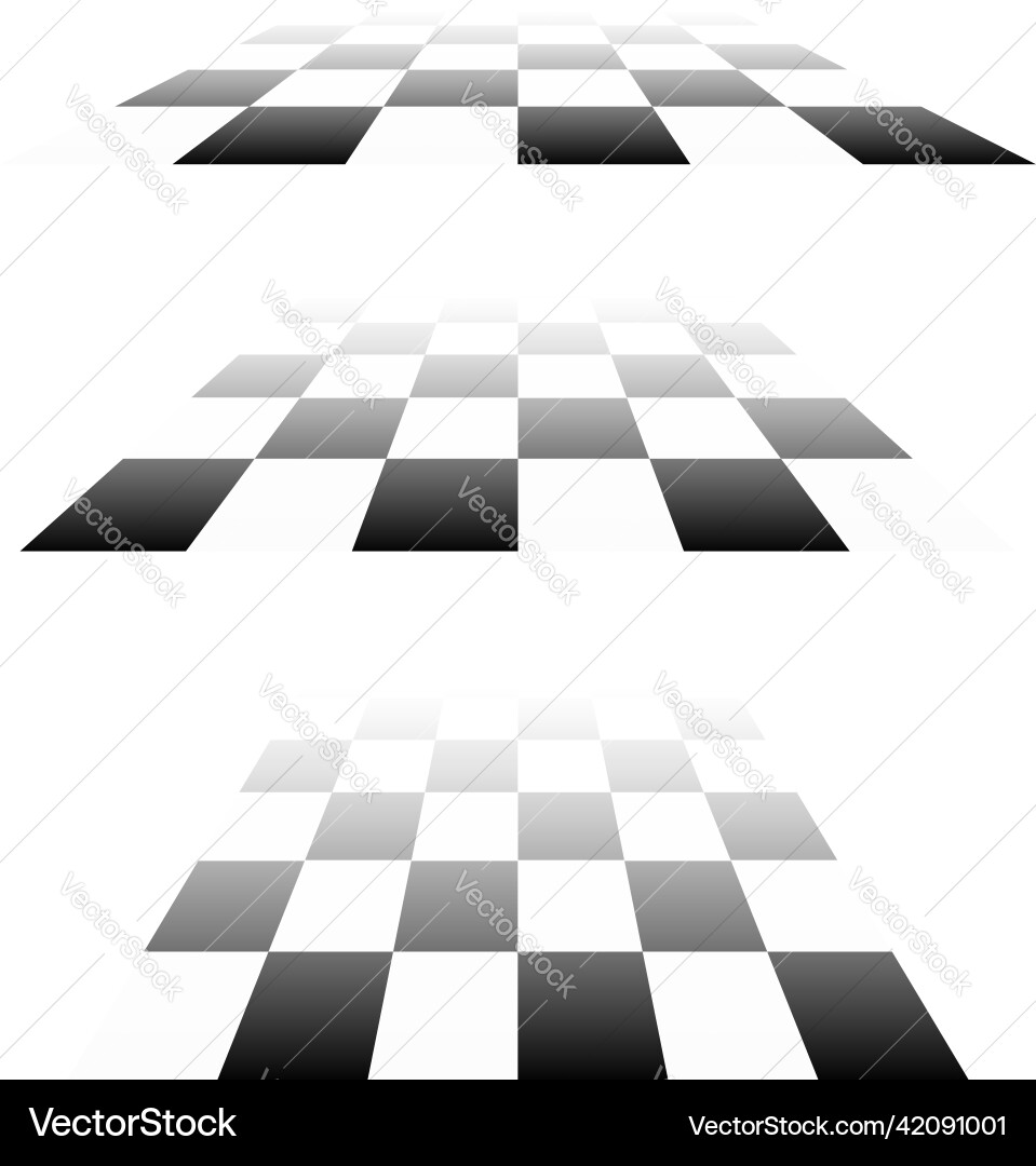 3d chessboard checkerboard pattern in perspective 3d chessboard checkerboard pattern in perspective Vector Image