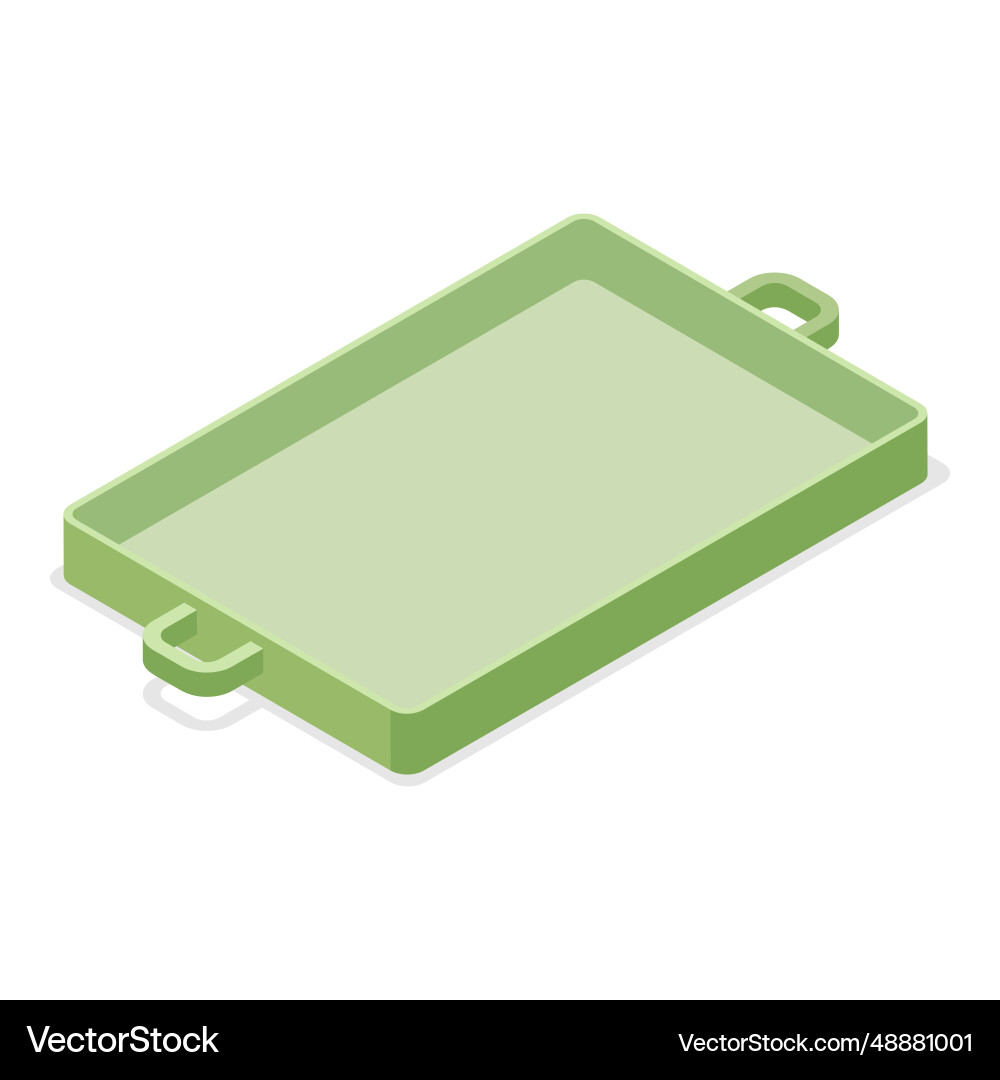 3d isometric flat set of empty serving 3d isometric flat set of empty serving vector image