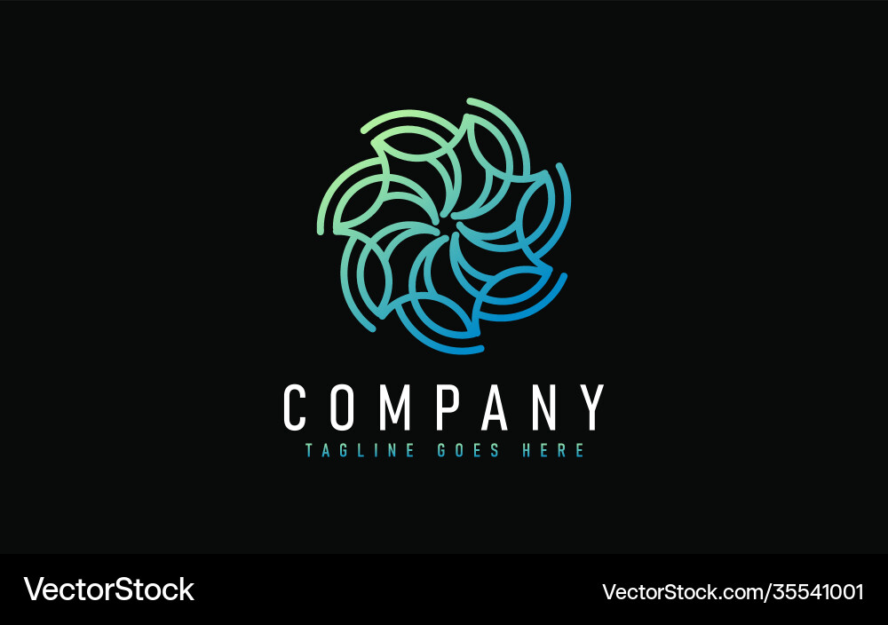Abstract modern logo design based from circular Vector Image
