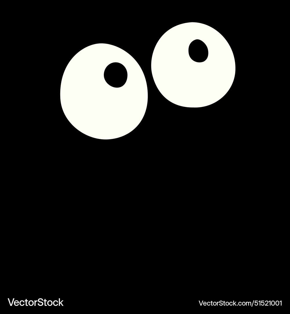 Cartoon eyes in the dark Royalty Free Vector Image