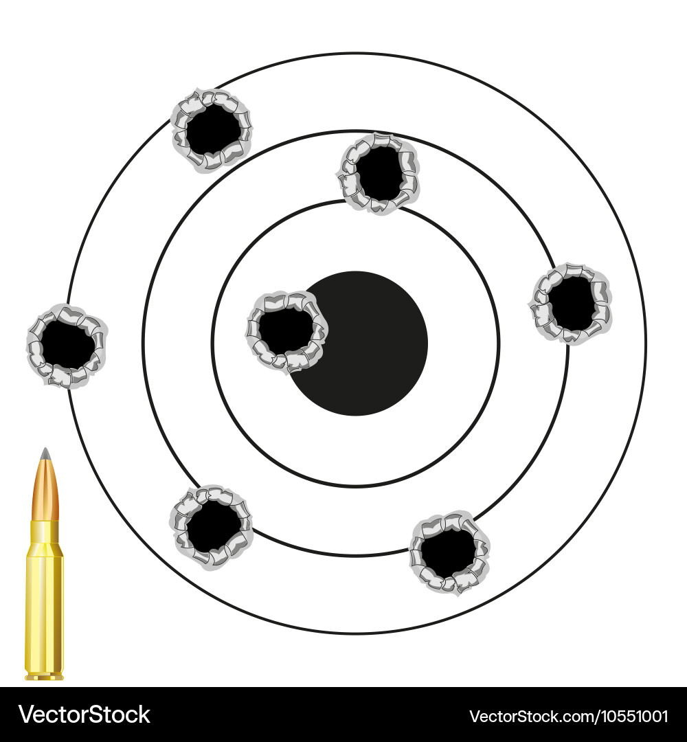 Dartboard with hole from pool Vector Image
