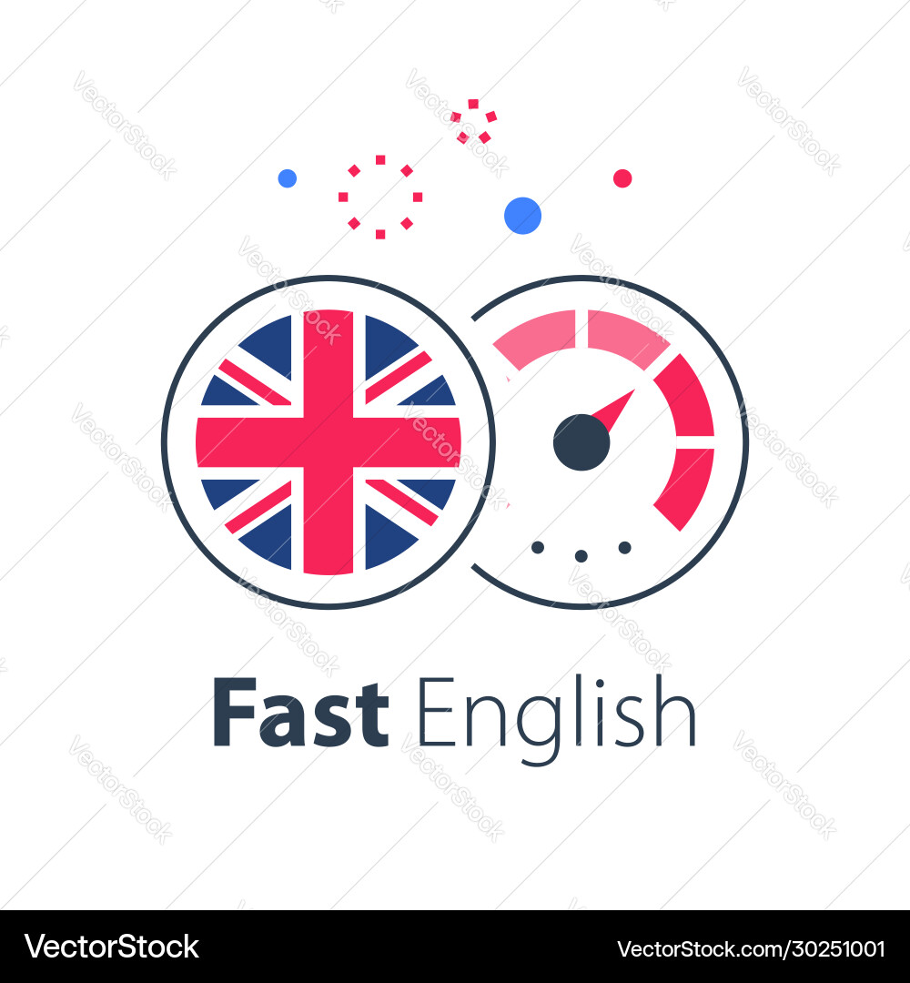 English language learning express course Vector Image