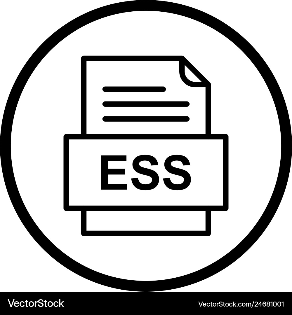 Ess file document icon vector image