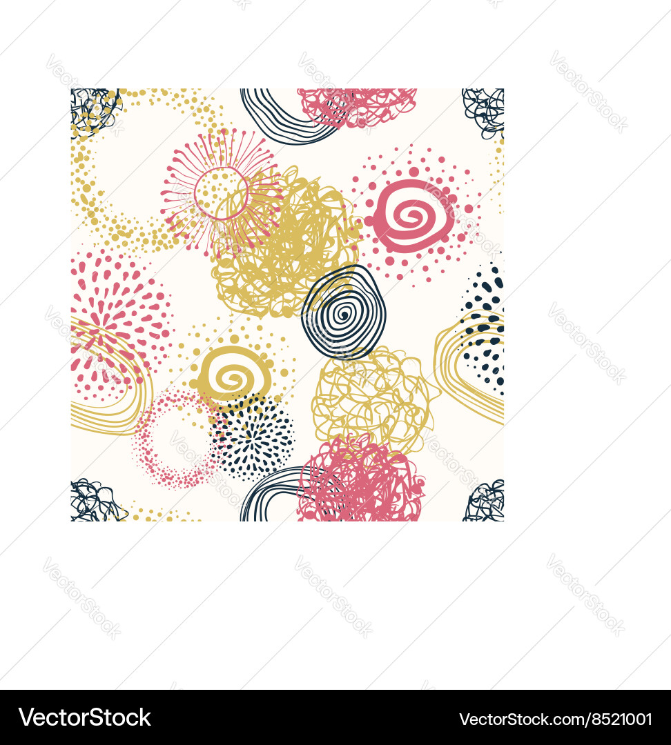 Fabric circles abstract seamless pattern Vector Image