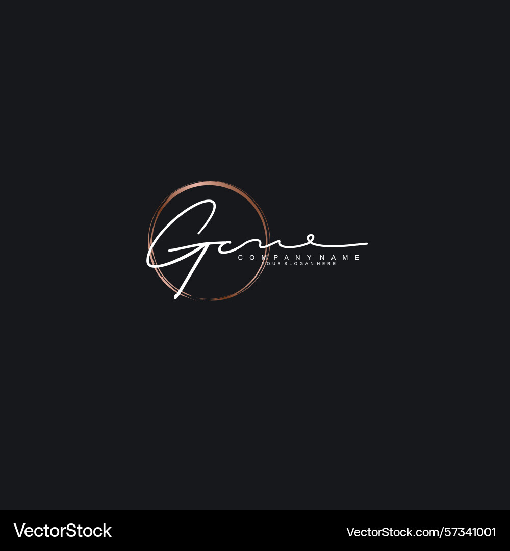 Gc minimalist signature logo design collection Gc minimalist signature logo design collection Vector Image