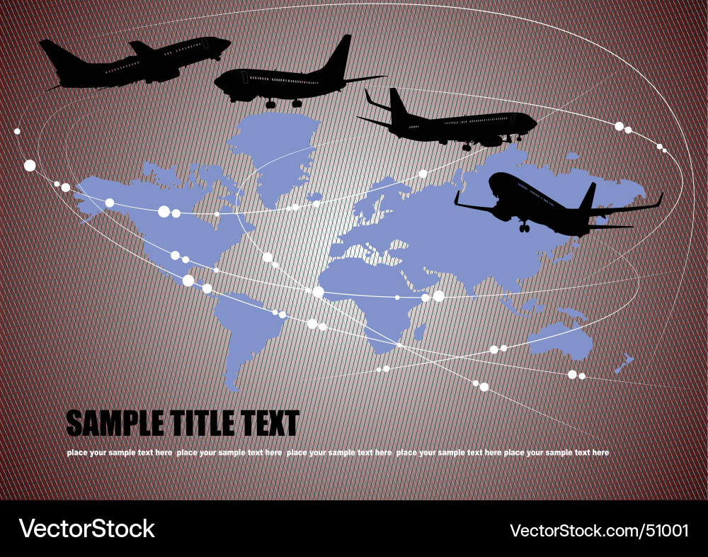 Global Flight Paths Vector Image