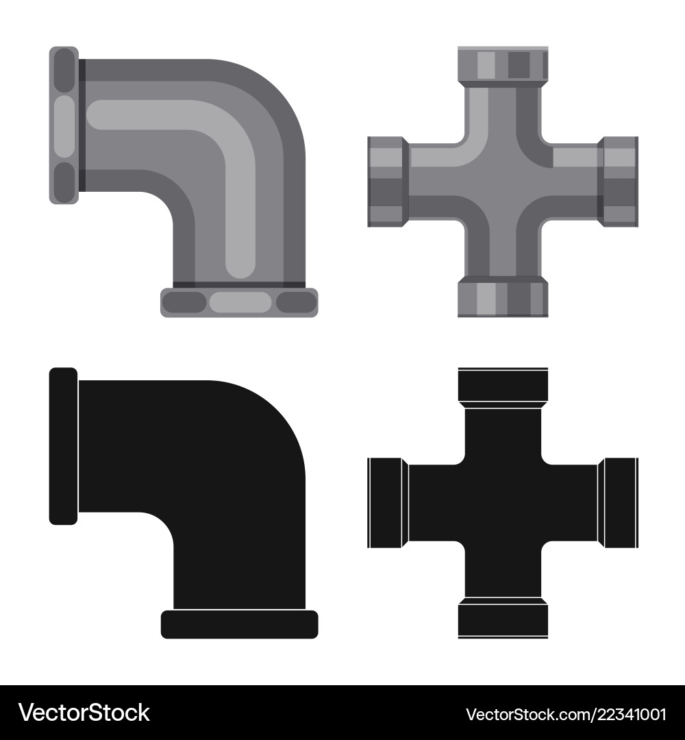 Isolated object of pipe and tube symbol Vector Image