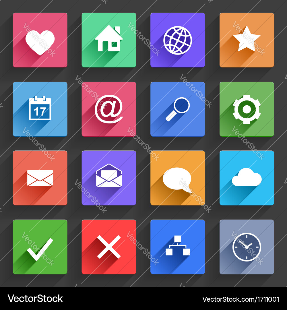 Modern Application Icons vector image