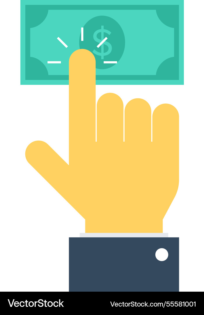 Pay per click flat web icon concept Royalty Free Vector