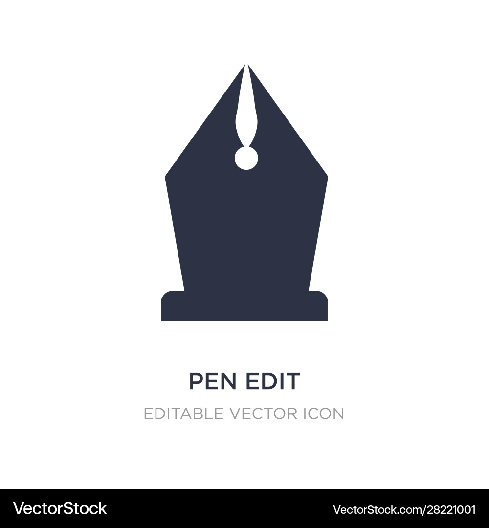 Pen edit icon on white background simple element vector image