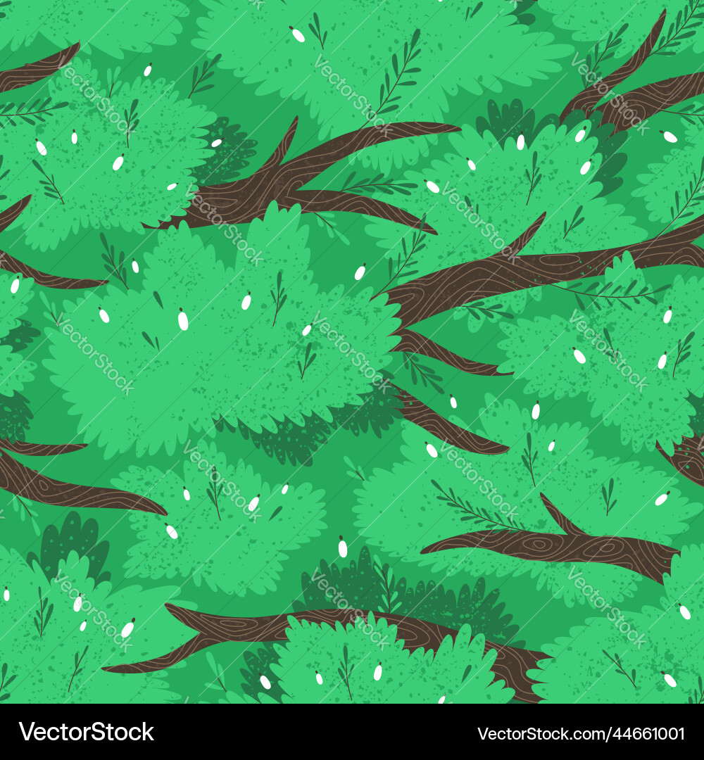 Seamless pattern with foliage and branches vector image