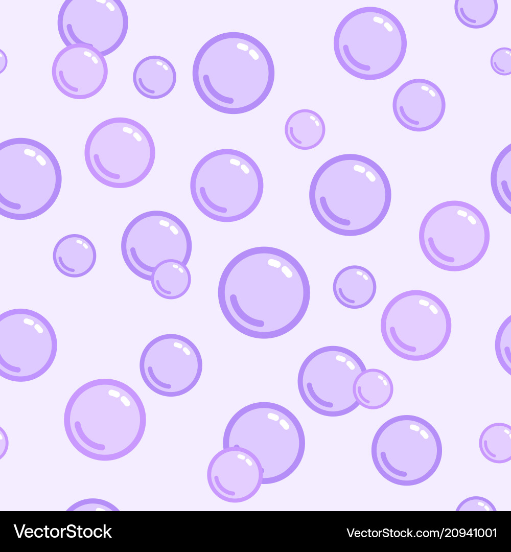 Seamless pattern with soap bubbles naive vector image