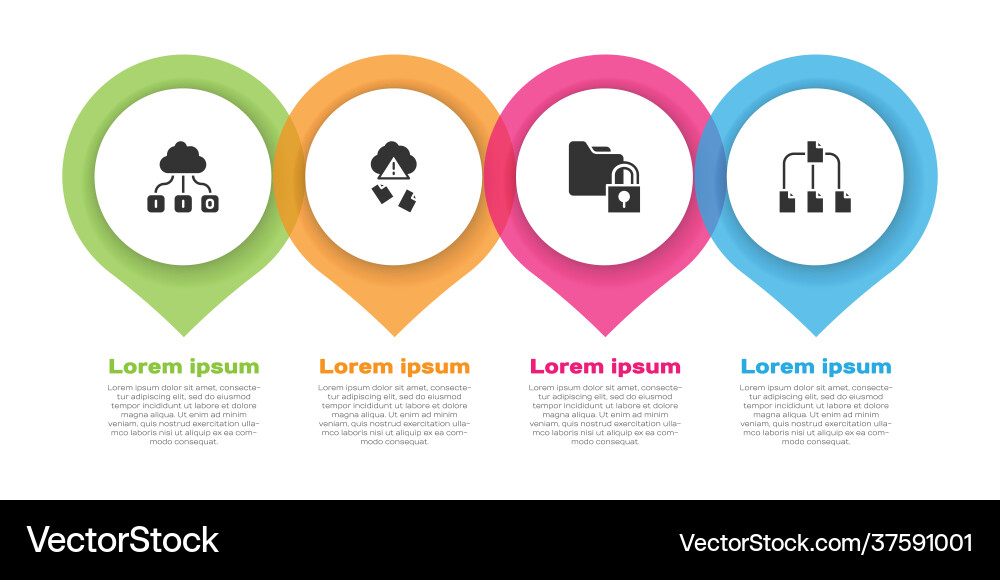 Set cloud technology data transfer hacking Set cloud technology data transfer hacking vector image
