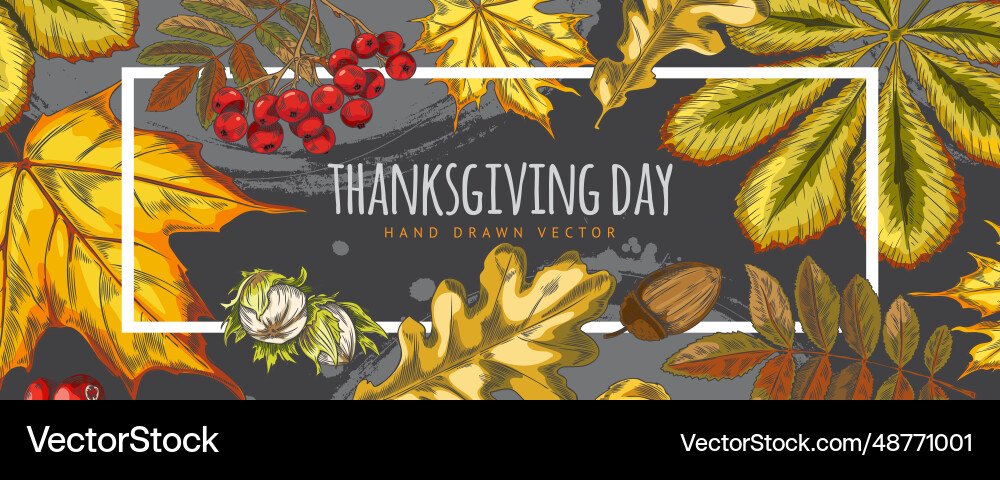 Thanksgiving Tag Einladung Karte Hand gezogen Thanksgiving Tag Einladung Karte Hand gezogen vektorbild