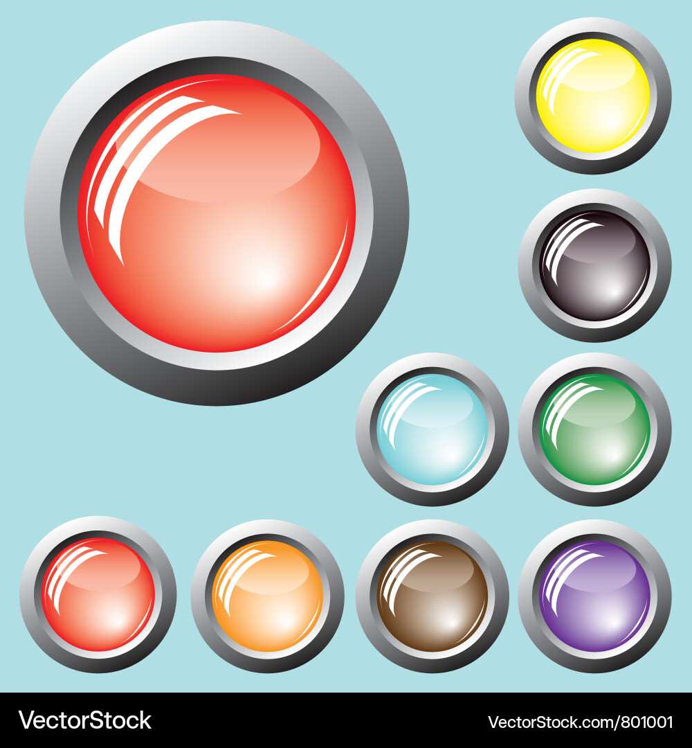 Varicolored buttons vector image