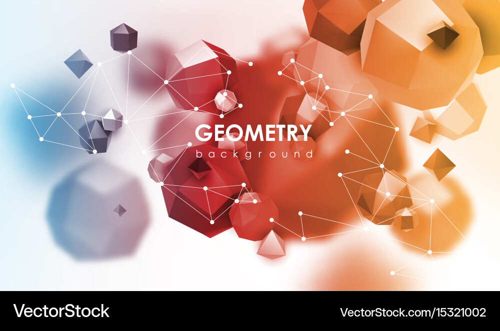 Abstract poligonal background 3d render Vector Image