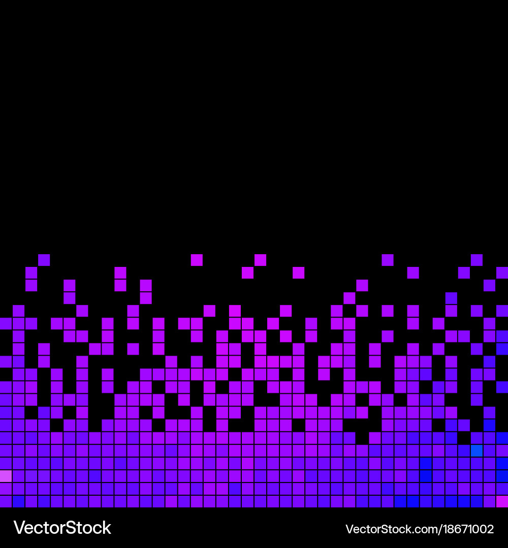 Abstract square pixel mosaic background vector image
