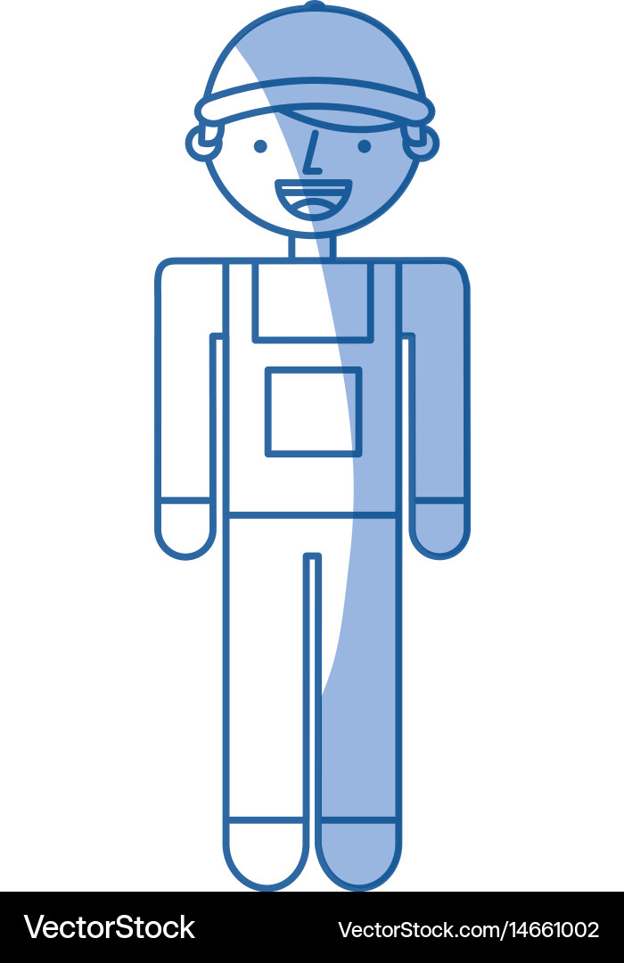 Builder constructor avatar character Vector Image
