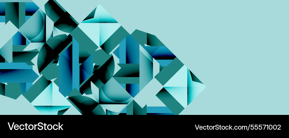 Circles semi squares and round triangles Vector Image