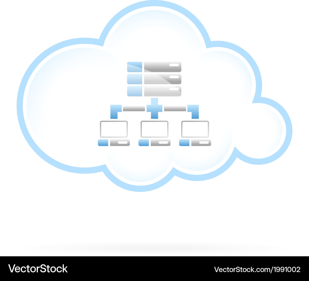 Cloud computing icon vector image