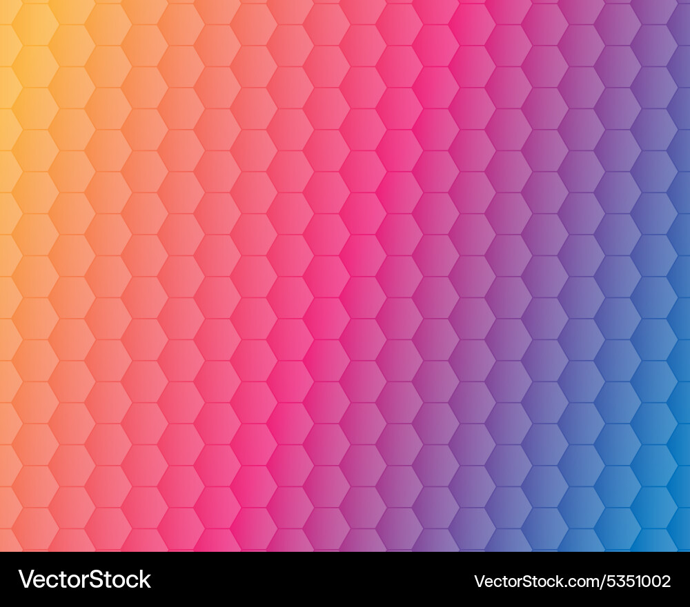 Colorful Hexagonal Pattern Vector Image